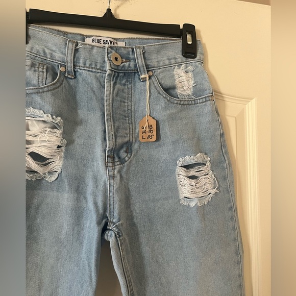Blue Savvy Distressed Light Wash Jeans Women’s size 25 - Picture 9 of 16